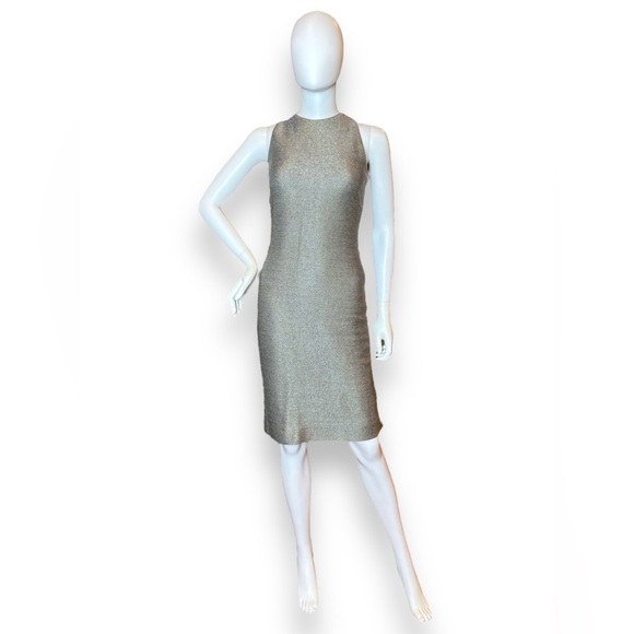 Akris Structured Metallic Techno Weave Sheath Dress - Picture 2 of 13